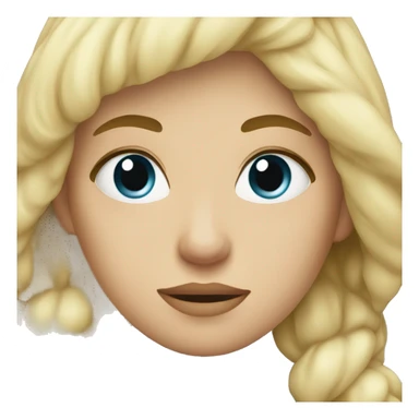 Blonde girl who is cold  sticker