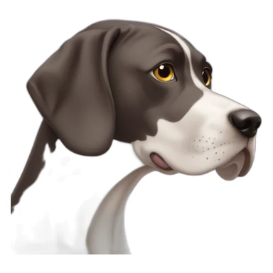 Pointer finger on jawline of the head sticker