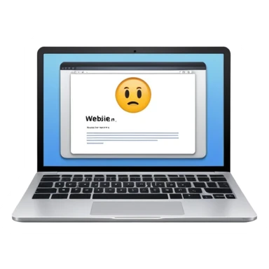 Website error on laptop sticker