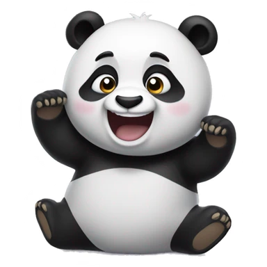 panda hyped happy sticker