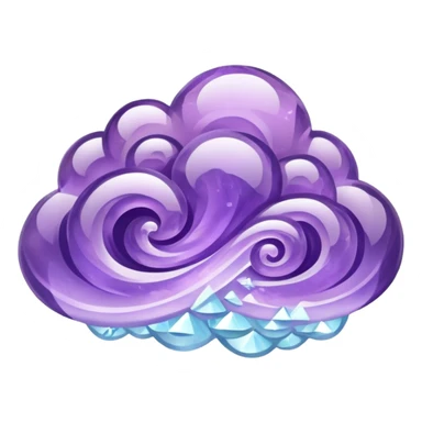 Purple amethyst cloud sticker