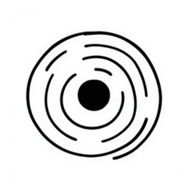 hand-drawn doodle of a target with playful lines, no background sticker