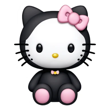 Black hello kitty sticker