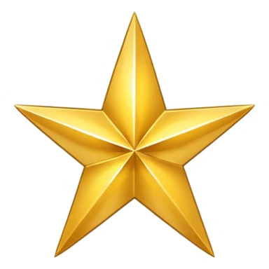 Golden star white center sticker