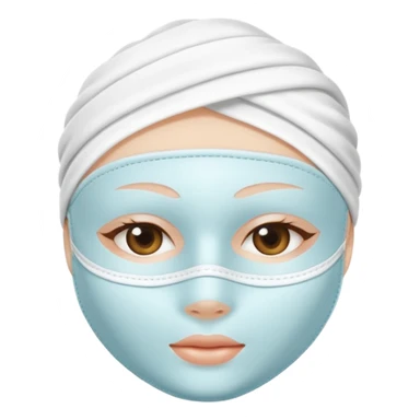 a cloth of white skincare beauty mask pack for face, except on the face, just only product sticker