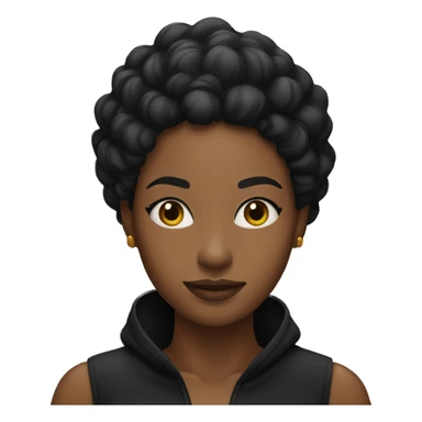 Black woman in a all black outfit sticker
