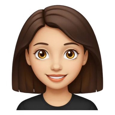 Koyu kahve sacli ela gözlü beyaz tenli guzel kiz sticker