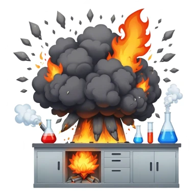 Explosion in a lab sticker