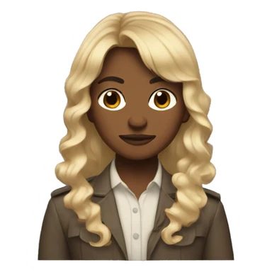 Guerra with brown wavy hair and curtain bangs sticker