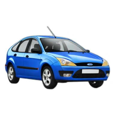 car ford focus 1999 in blue five doors sticker