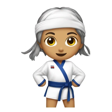 niña taekwondo sticker