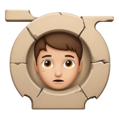 sus character peeking from behind a wall sticker