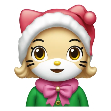 Christmas hello kitty sticker
