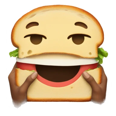 Smiling Face with Open Hands with sandwich sticker