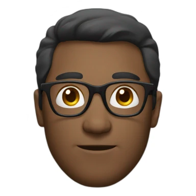 man with specs and looks smart sticker