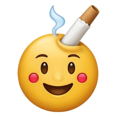 Un emoji qui fumé un joint  sticker