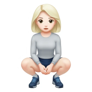 Blood naked girl squatting sfw sticker