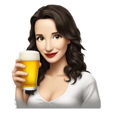 Natalia Oreiro drink beer sticker