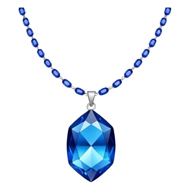Blue crystal necklace sticker