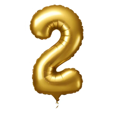 Gold balloon number 4 sticker
