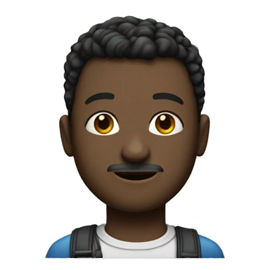 un chico negro con un cartel que diga ''SOY JOHN'' sticker