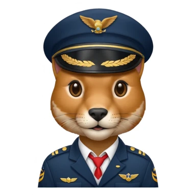 pilot uniformed animal with bandanna sticker