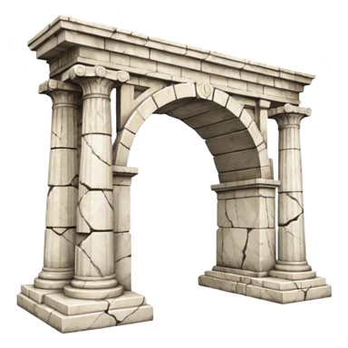 a marble greek statue of a bridge sticker