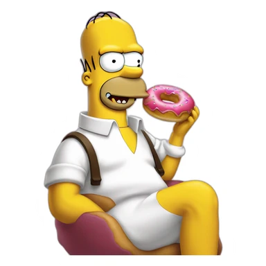 Homer Simpson dansun donut sticker
