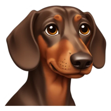 a brown dachshund dog sticker