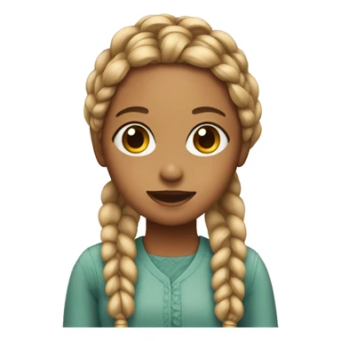 Girl with braids  sticker