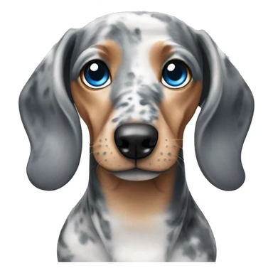 Marble Dachshund with a blue eye  sticker