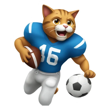 Cat playing football  sticker