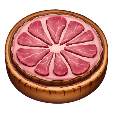 round meat slice roasted  sticker