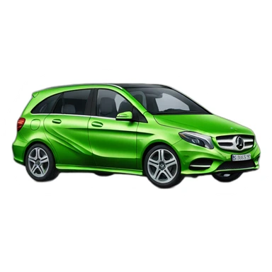 voiture electrique mercedes  verte sticker