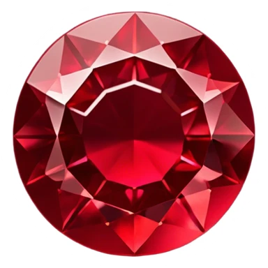 Cinematic Realistic Ruby Emoji, Deep and rich, with a smooth, polished surface gleaming in brilliant red, the facets catching light and casting fiery reflections. The rich color seems to glow with an inner warmth, while a soft, subtle shimmer highlights the edges. Soft glowing outline, capturing the essence of passionate beauty and timeless elegance in a precious ruby. sticker