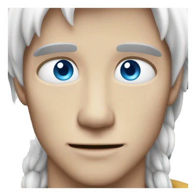 he has blue eyes and white hair he is so handsome sticker