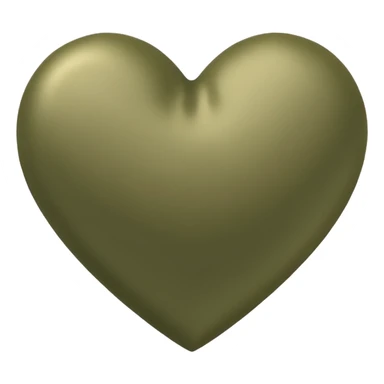 Satin khaki heart sticker