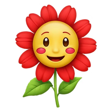 crying emojy offering flower sticker