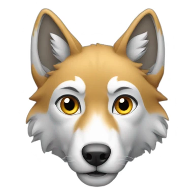 loup sur un chat sticker
