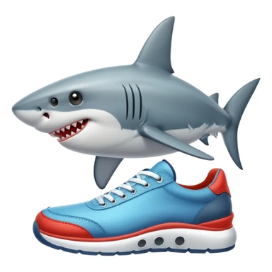 tiburon con zapatos sticker