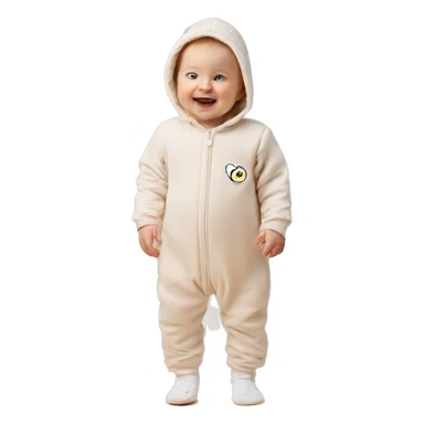 newborn jumpsuit beige sticker