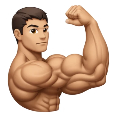 strong and detailed flexed veiny bicep emoji sticker
