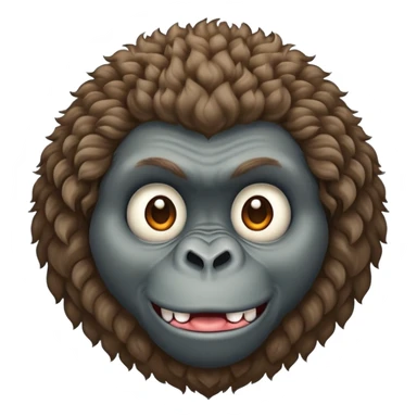 Gorila com cara de saci sticker