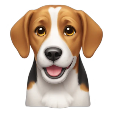 Happy beagle dog sticker