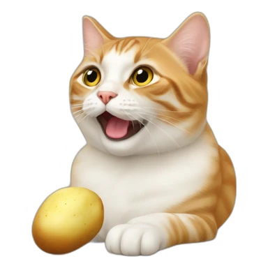cat lukashenko with potato sticker
