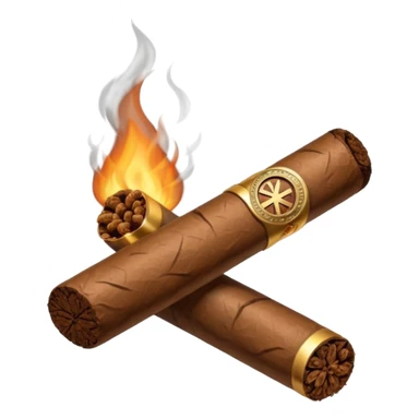 cigar with a prohibition symbol sticker