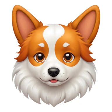 Dog blanche et orang e sticker