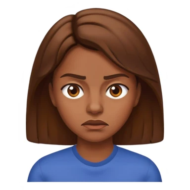emoji femme brune très vexée  sticker