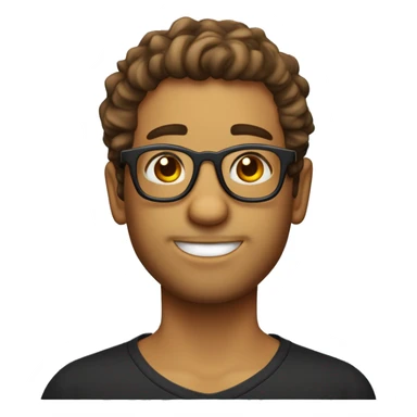 Chico de cabello rubio rizado con gafas  sticker