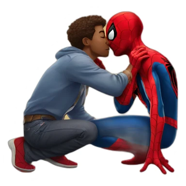Spider-Man kissing Spider-Man sticker